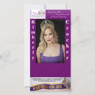 NATIONAL MRS SKÖNHETSTÄVLINGS AUTOGRAPH CARD