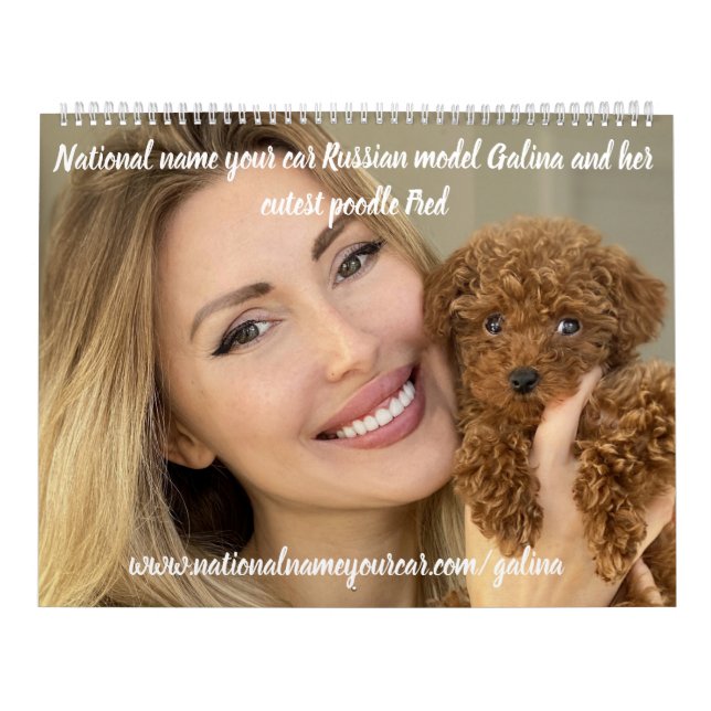 National Namn Din bil, ryska modell Galina & Fred Kalender (Omslag)
