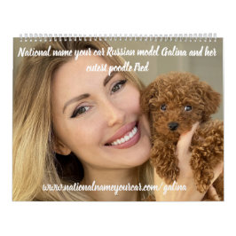 National Namn Din bil, ryska modell Galina & Fred Kalender