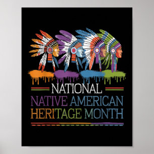 National Native American Heritage Month Heart Poster