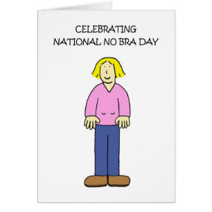National No Bra Day 13 oktober Hälsningskort