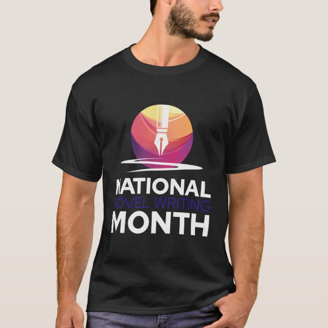 National Novel Writer Novelist Autho T Shirt (Framsida)