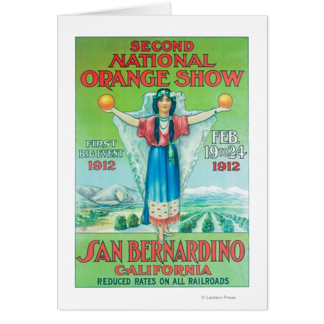 National Orange ShowPoster #4 Hälsningskort (Framsidan)