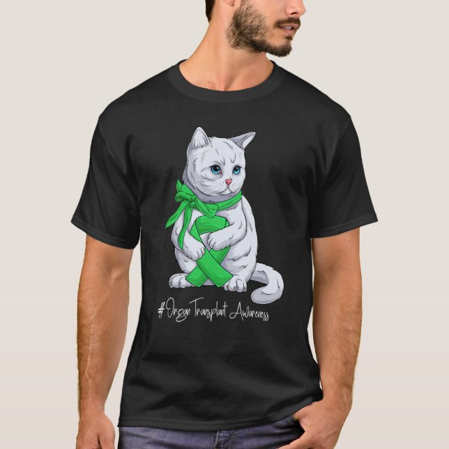 National Organ Transplant Awareness Month Green Ri T Shirt (Framsida)