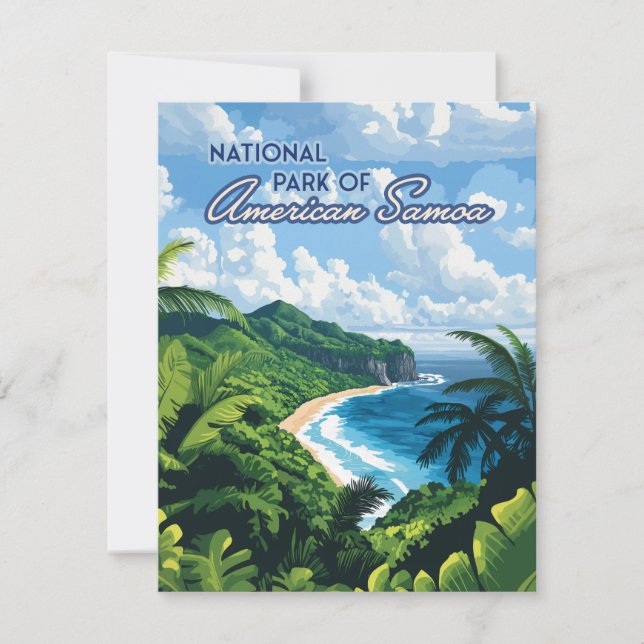 National Park of American Samoa Beach Forest Card (Framsida)