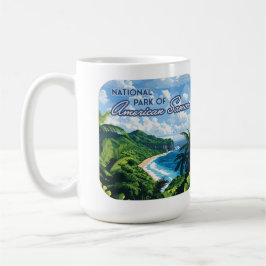 National Park of American Samoa Beach Rainforest Kaffemugg