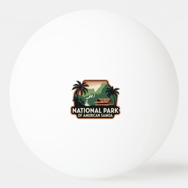 National Park of American Samoa Emblem Pingisboll (Framsidan)