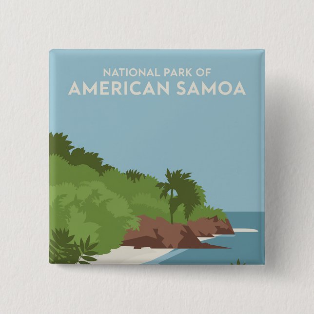 National Park of American Samoa Minimalist Knapp (Framsida)