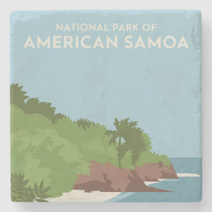 National Park of American Samoa Minimalist Stenunderlägg