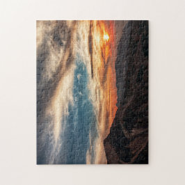 National Park Scenia Mountains Sunset Utah Pussel