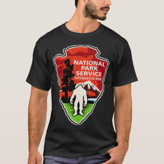 National Park Service Sasquatch Bigfoot-enhetspil T Shirt