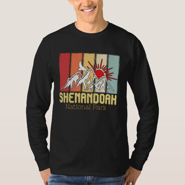 National Park Shenandoah Souvenir Mountains Hike V T Shirt (Framsida)