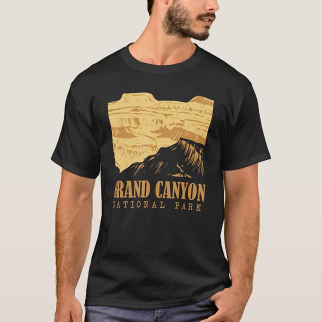 National Park Vacation Grand Canyon Retro T Shirt (Framsida)