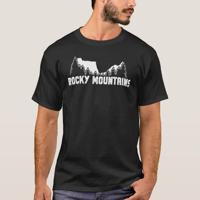 National Park Vacation Rocky mountains T Shirt (Framsida)