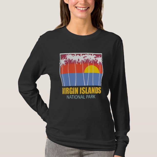 National Park Virgin Islands St John Souvenir Palm T Shirt (Framsida)