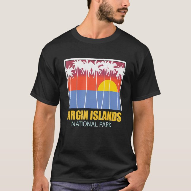 National Park Virgin Islands St John Souvenir Palm T Shirt (Framsida)