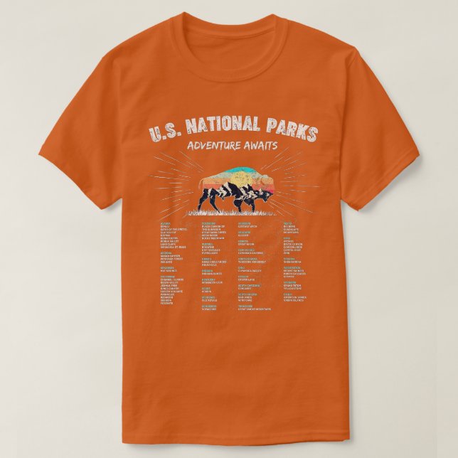 National Parker Hiking Gift Ideas Camping Gift T Shirt (Design framsida)