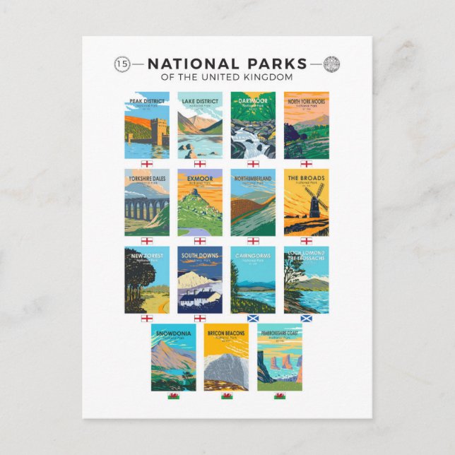 National Parker of the United Kingdom List Vykort (Framsida)