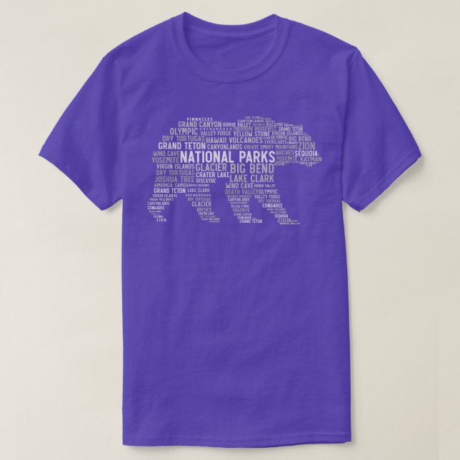 National Parker USA List Ord Cloud Bear Camping & T Shirt (Design framsida)