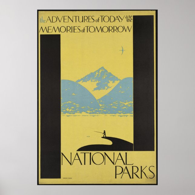 National Parker Vintage resor Poster Ad Retro (Framsidan)