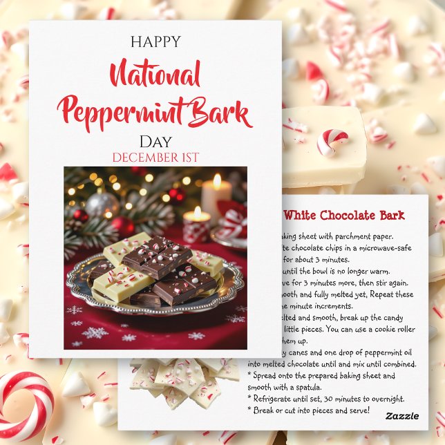 National Peppermint Bark Day | Dec 1st Vykort (Skapare uppladdad)