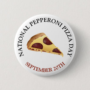 National Pepperoni Pizza Day Food Helgdag Knapp