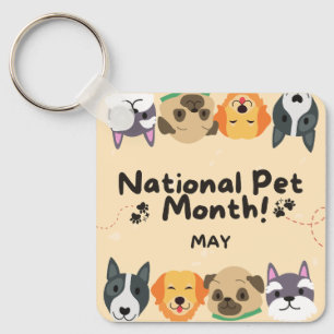 National Pet Month Nyckelring