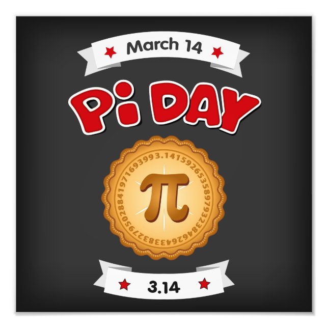 National Pi Day, 14 mars, Fototryck (Framsidan)