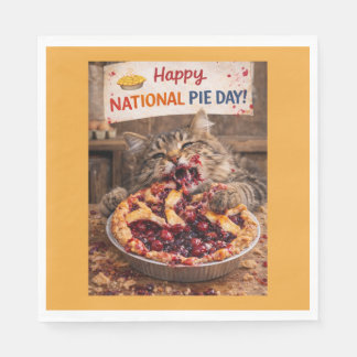 National Pie Day Cat Napkins Pappersservett