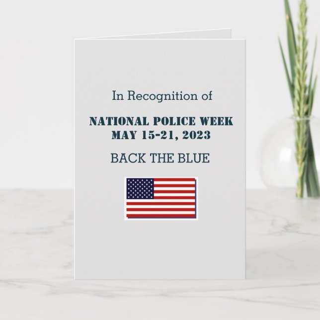 National Police Week 2023-kort Kort (Framsida)