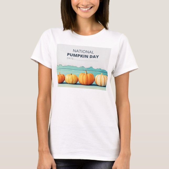 National Pumpkin Day T-shirt (Framsida)