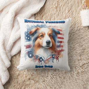 National Pureborn Hund Day Firande Artwork Kudde