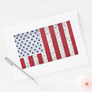 National Rectan of American Peace Flagga Rektangulärt Klistermärke