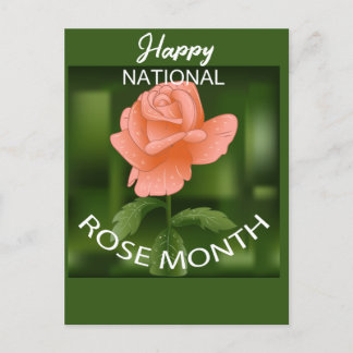 National Rose Month vykort
