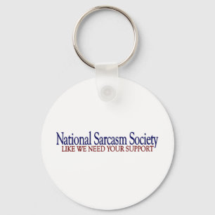 National Sarcasm Society Nyckelring