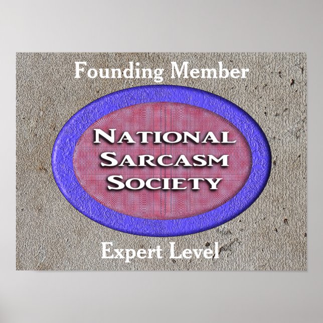 National Sarcasm Society - poster (Framsidan)