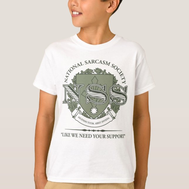 National Sarcasm Society T Shirt (Framsida)