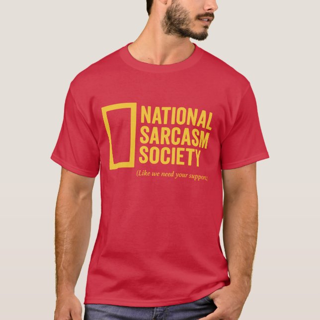 National Sarcasm Society T Shirt (Framsida)