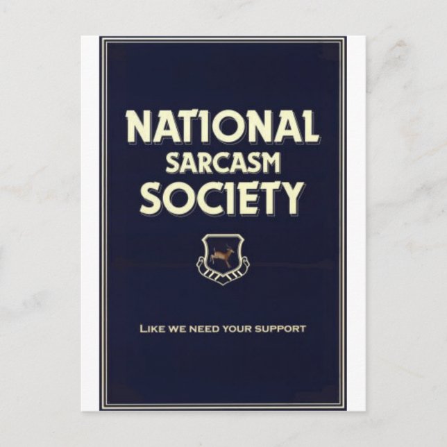 National-Sarcasm-Society Vykort (Framsida)