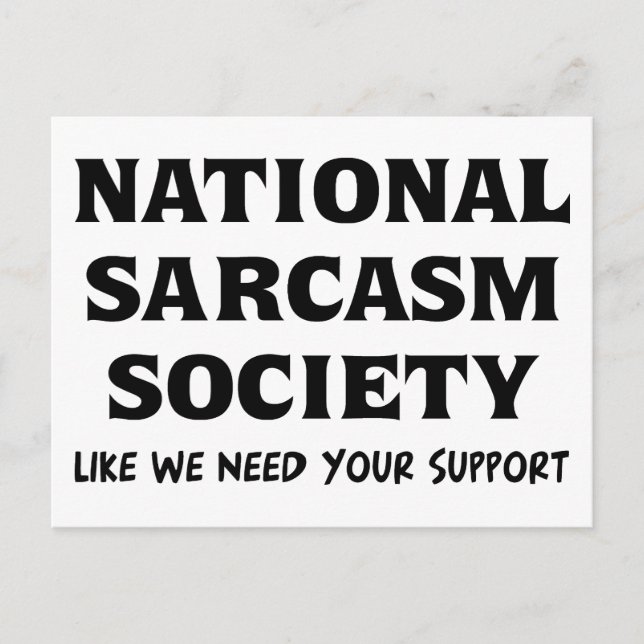 National Sarcasm Vykort (Framsida)
