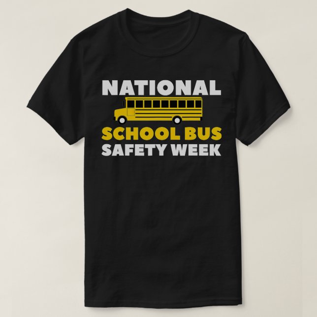 National School Buss Safety Week T Shirt (Design framsida)