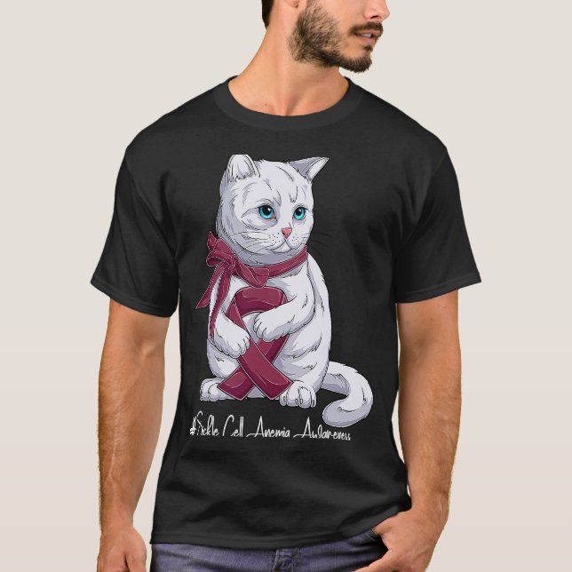 National Sickle Cell Anemia Awareness Month Burgun T Shirt (Framsida)