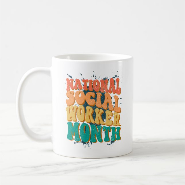 National Social Worker Month, Support Retro Kaffemugg (Vänster)