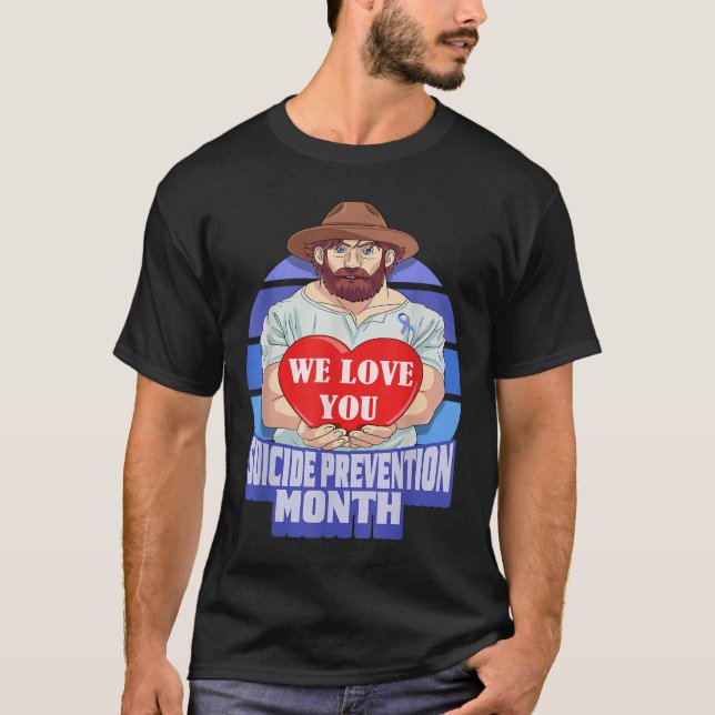 National Suicide Prevention Month Concerned Dad Lo T Shirt (Framsida)