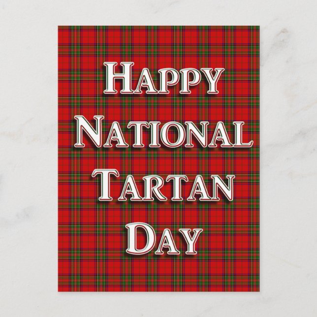National Tartan Day Vykort (Framsida)