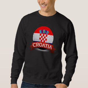 National Team World Football Socci Champi i Kroati Lång Ärmad Tröja