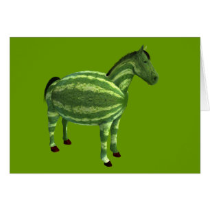 National Watermelon Day Horse Hälsningskort