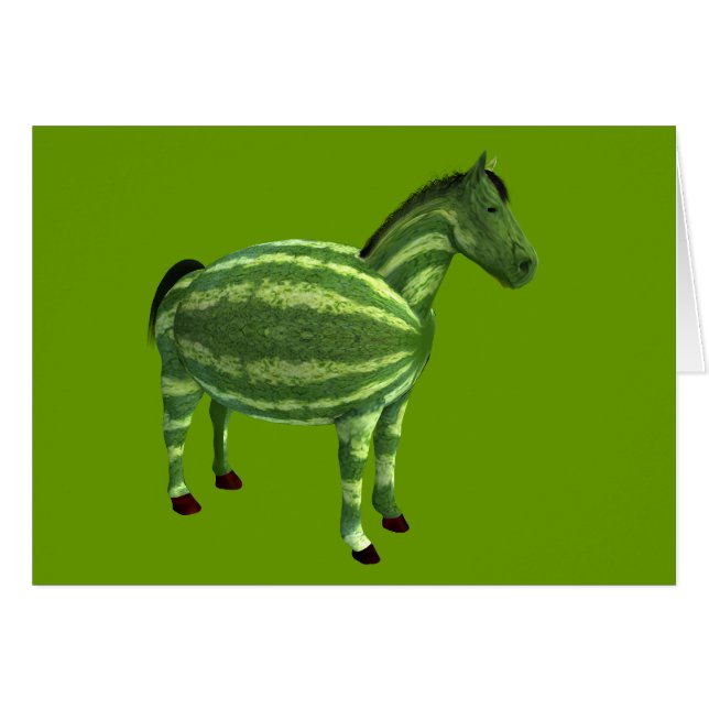 National Watermelon Day Horse Hälsningskort (Framsidan Horizontal)