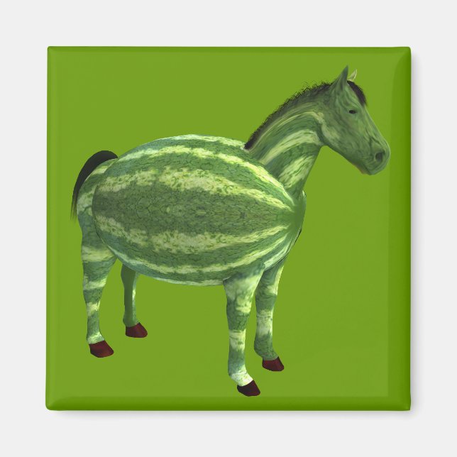 National Watermelon Day Horse Magnet (Framsidan)