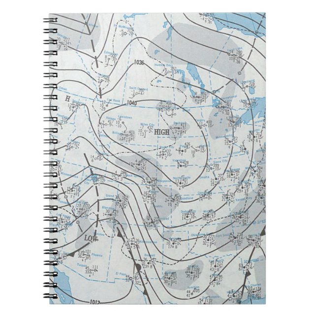 National Weather Karta Anteckningsbok (Framsidan)